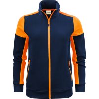 Sweatshirtjacka Dam Prime Marinblå/neonorange Printer PRIME
