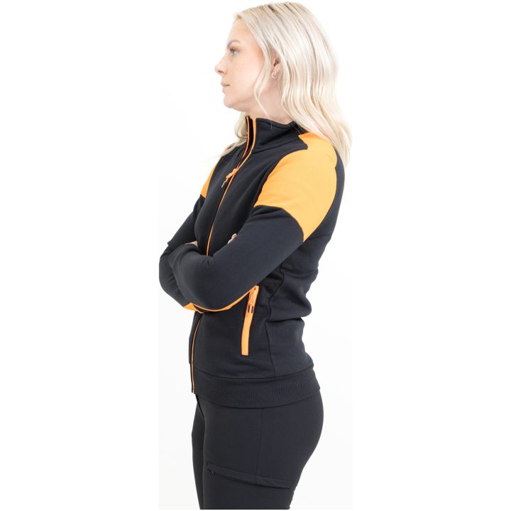 Sweatshirtjacka Dam Prime Svart/orange Printer PRIME XS – bild 2