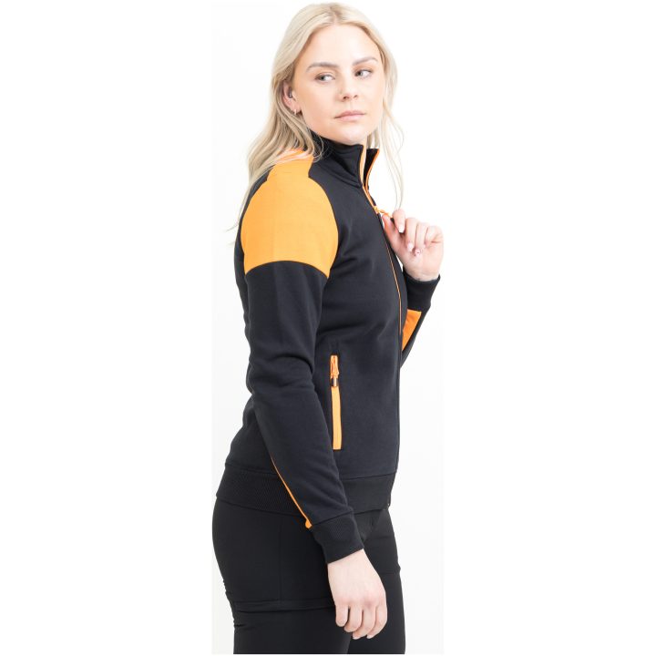 Sweatshirtjacka Dam Prime Svart/orange Printer PRIME XS – bild 4