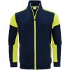 Sweatshirtjacka Marinblå/neongul Printer PRIME s – miniatyr 1