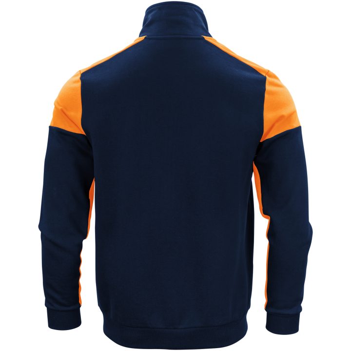 Sweatshirtjacka Marinblå/neonorange Printer PRIME s – bild 2