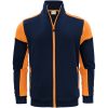 Sweatshirtjacka Marinblå/neonorange Printer PRIME s – miniatyr 1