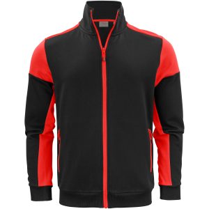 Sweatshirtjacka Svart/röd Printer PRIME