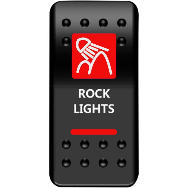 Strömbrytare Rock Light Svart/röd/vit MOOSE UTILITY DIVISION