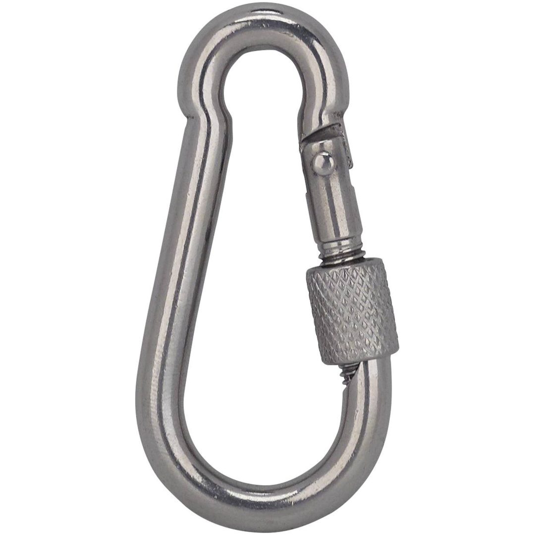Syrafast karbinhake med snabblås KARBINHAKE SF 316 6MM – bild 2