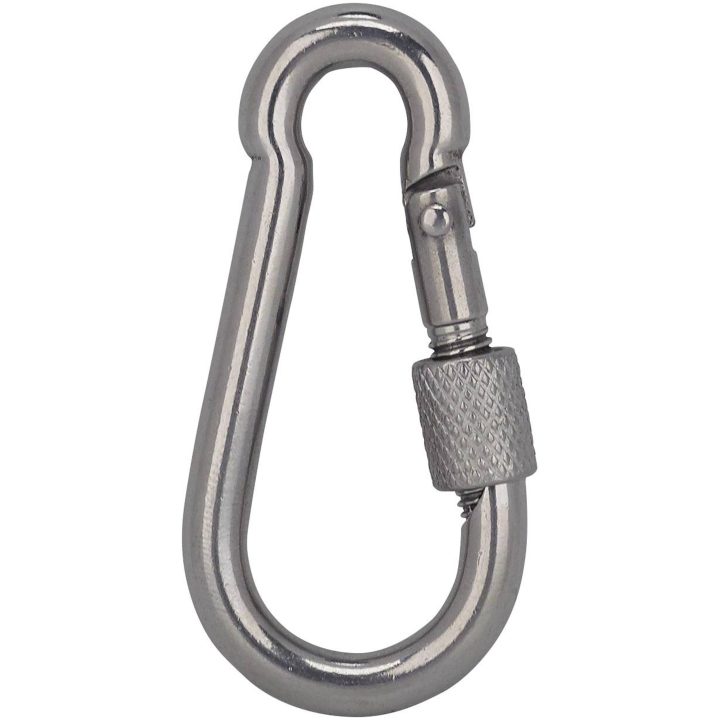 Syrafast karbinhake med snabblås KARBINHAKE SF 316 6MM – bild 2