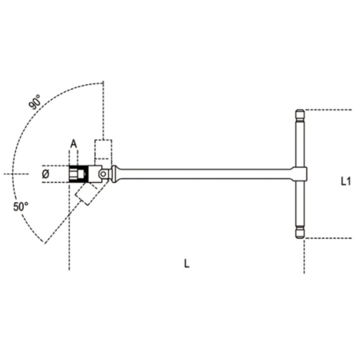 T-Handtag Med 10mm Hylsa BETA – bild 2