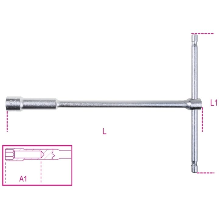 T-Handtagsnyckel Djup 6-Kants 14mm BETA