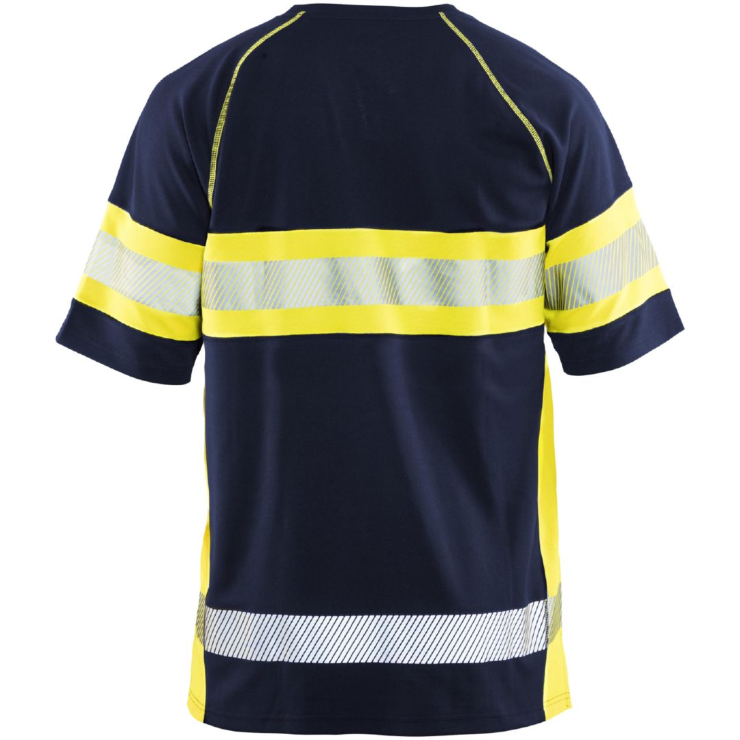 T-shirt 33371051 Marin / Hivisgul BLÅKLÄDER T-SHIRT 33371051 MARIN/GUL XS – bild 2