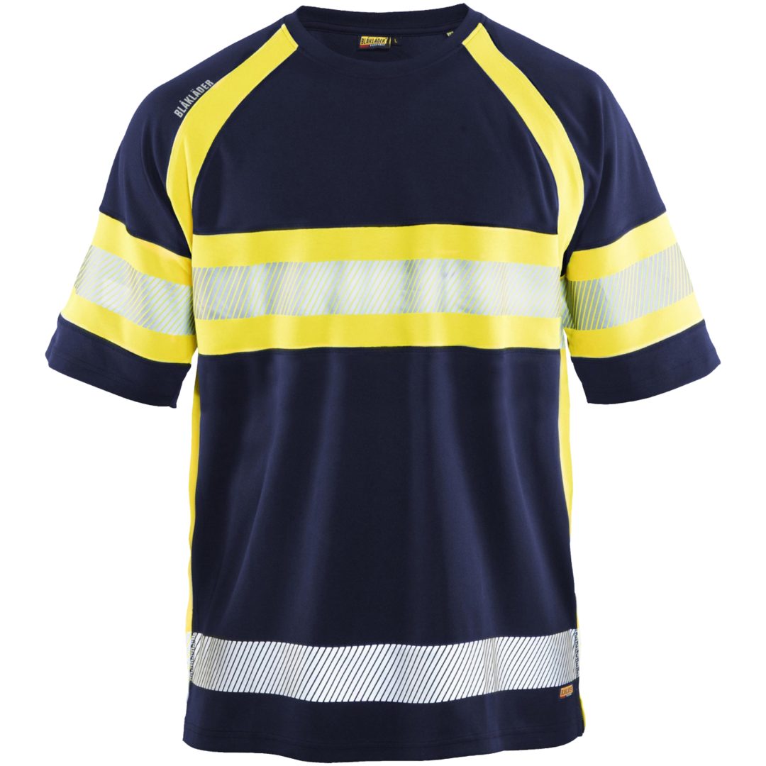 T-shirt 33371051 Marin / Hivisgul BLÅKLÄDER T-SHIRT 33371051 MARIN/GUL XS