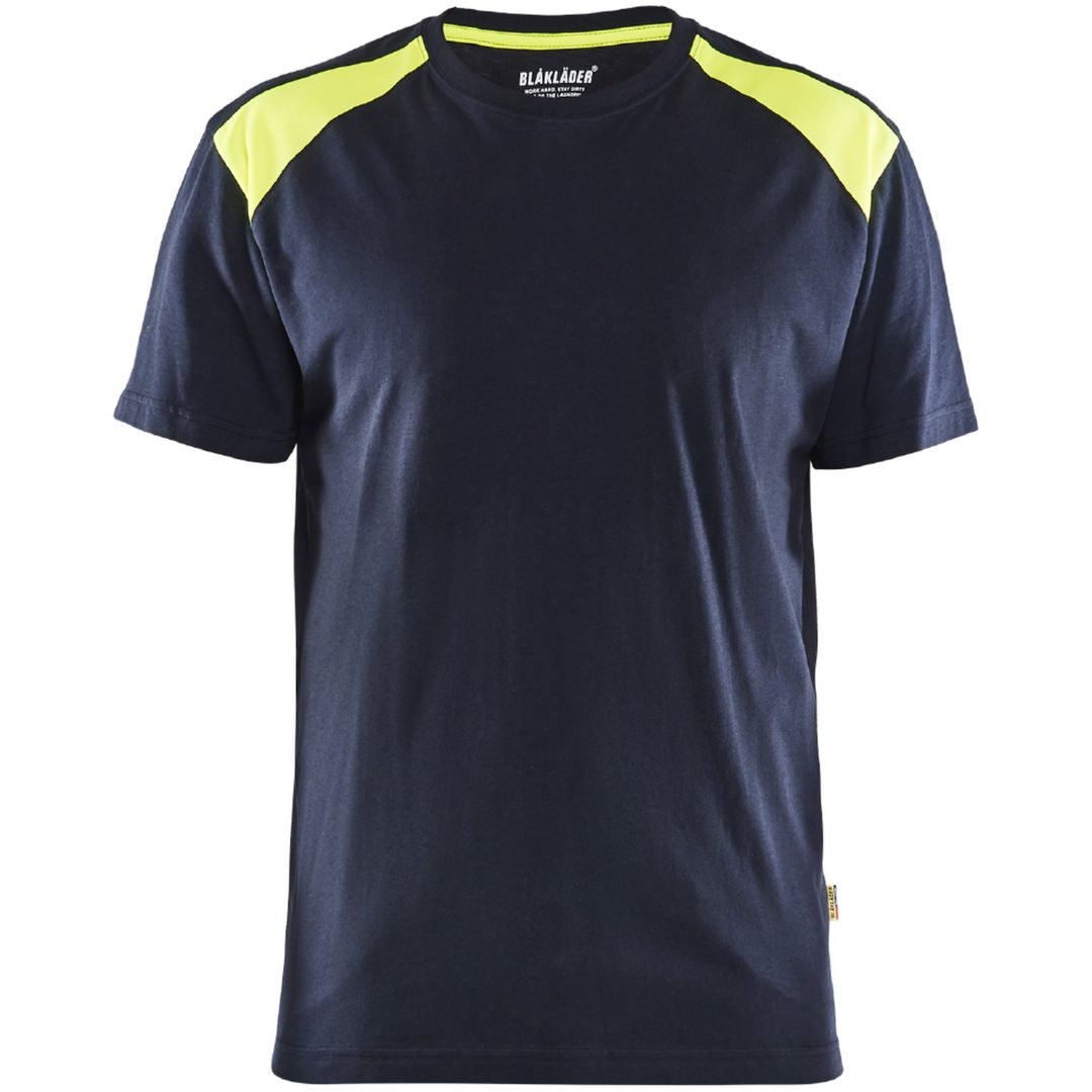 T-shirt 33791042 Marin / Gul BLÅKLÄDER XS