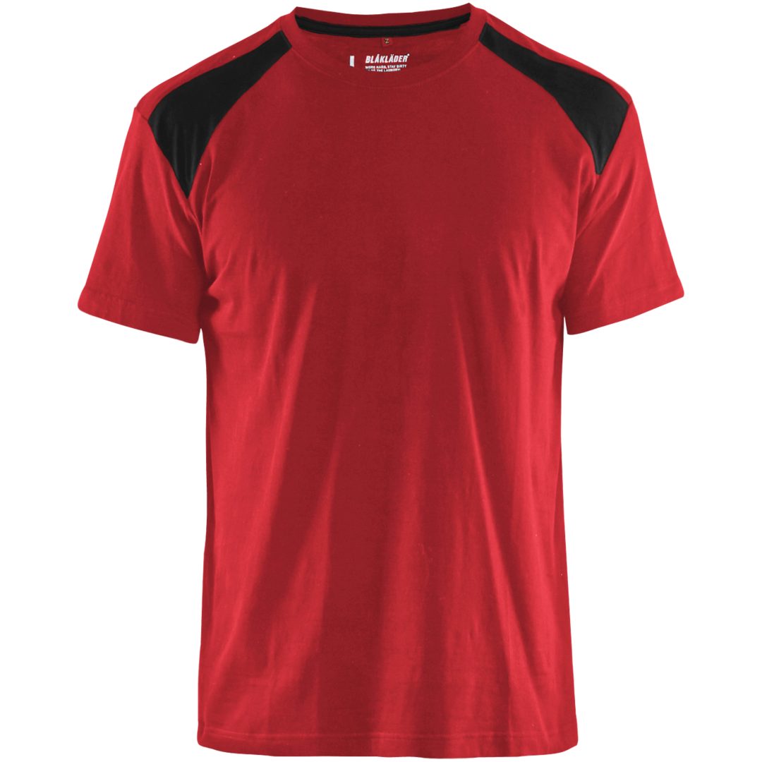 T-shirt 33791042 Röd / Svart BLÅKLÄDER T-SHIRT 33791042 RÖD/SVART XS