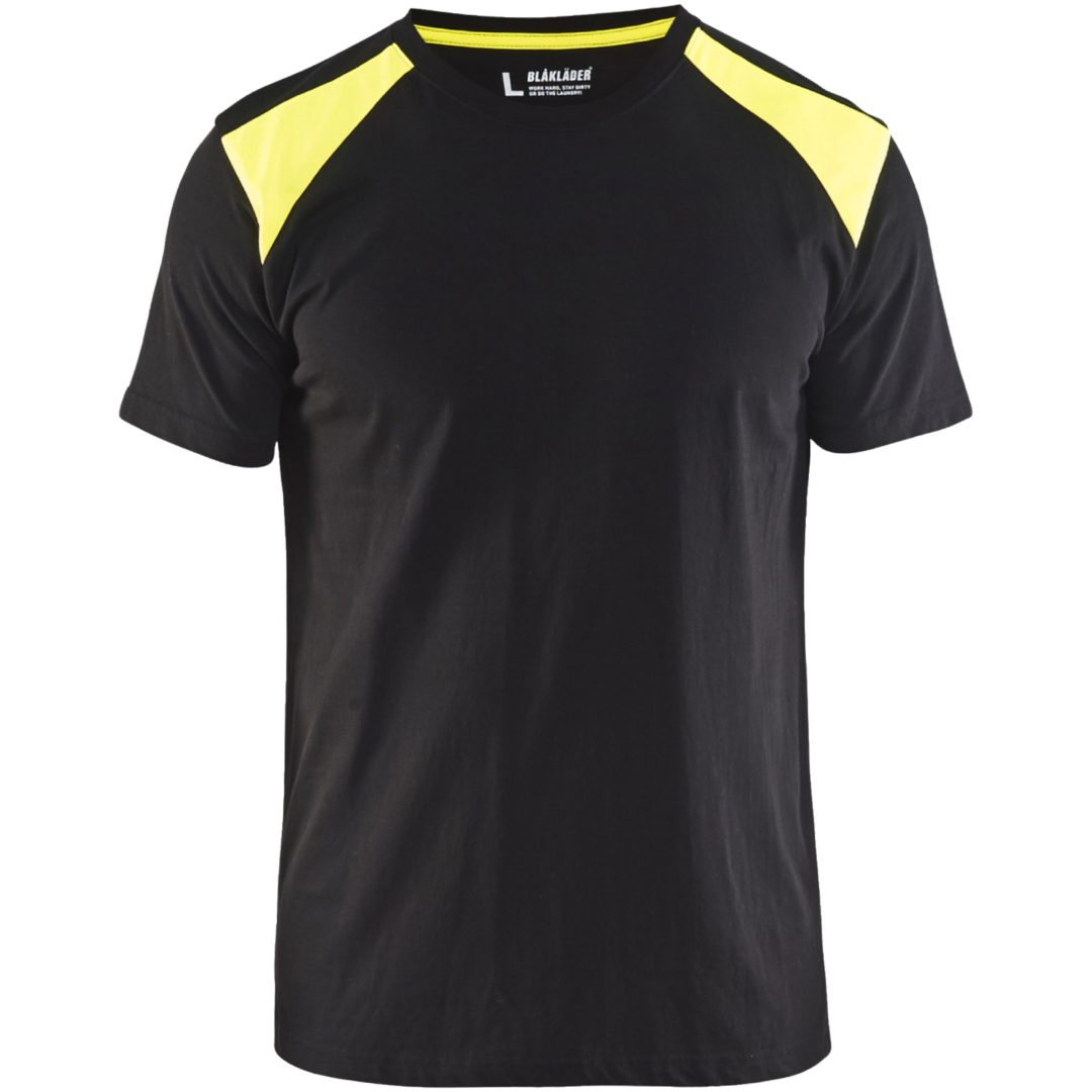 T-shirt 33791042 Svart / Gul BLÅKLÄDER T-SHIRT 33791042 SVART/GUL XS