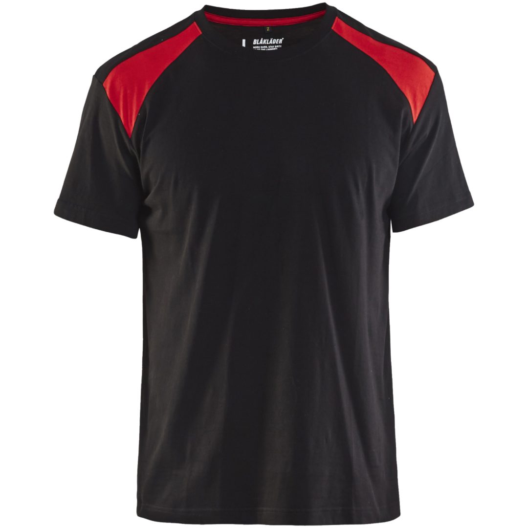 T-shirt 33791042 Svart / Röd BLÅKLÄDER T-SHIRT 33791042 SVART/RÖD XS