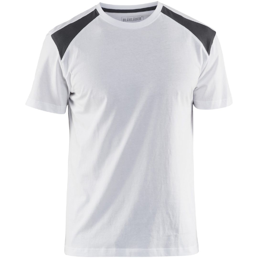 T-shirt 33791042 Vit / Grå BLÅKLÄDER T-SHIRT 33791042 VIT/MÖGRÅ XS