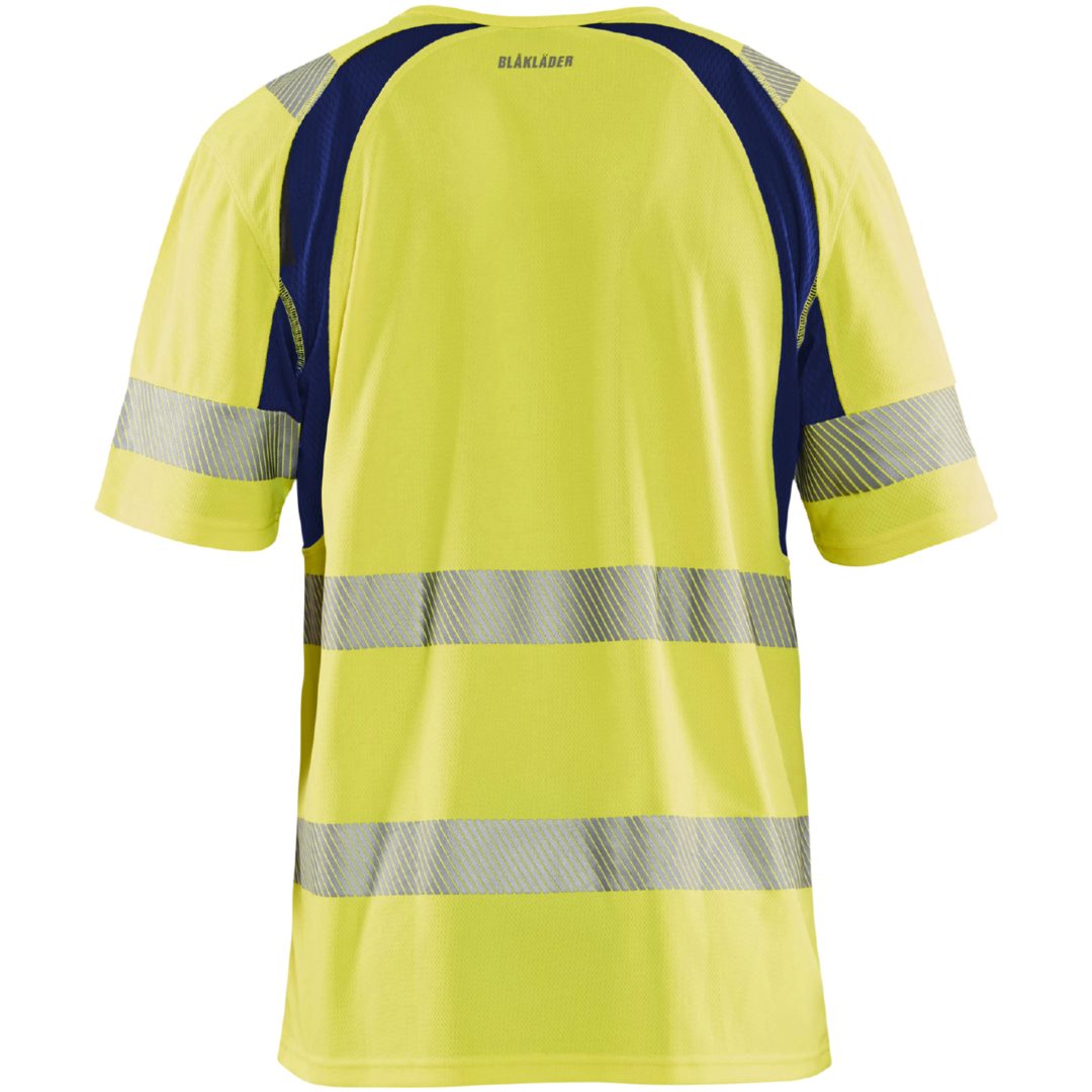 T-Shirt 33971013 Hivisgul / Marin BLÅKLÄDER T-SHIRT 33971013 GUL/MARIN XS – bild 2