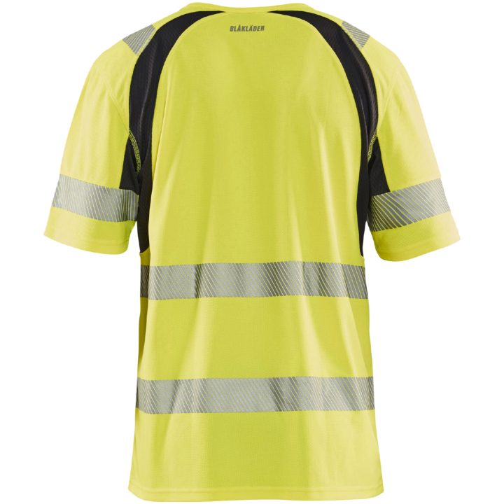 T-Shirt 33971013 Hivisgul / Svart BLÅKLÄDER T-SHIRT 33971013 GUL/SVART XS – bild 2