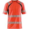 T-Shirt 33971013 Hivisröd / Svart BLÅKLÄDER T-SHIRT 33971013 RÖD/SVART XS – miniatyr 1