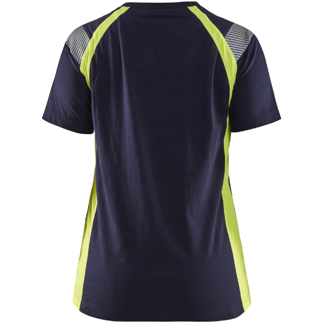 T-shirt 34021030 Marin / Hivisgul BLÅKLÄDER T-SHIRT 34021030 MARIN/GUL XS – bild 2