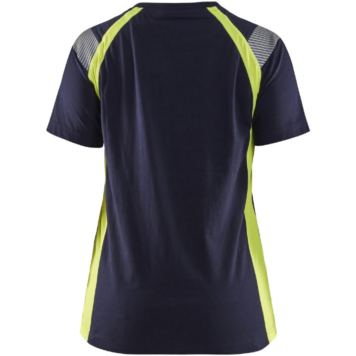 T-shirt 34021030 Marin / Hivisgul BLÅKLÄDER T-SHIRT 34021030 MARIN/GUL XS – bild 2