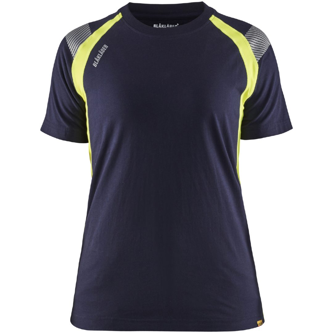 T-shirt 34021030 Marin / Hivisgul BLÅKLÄDER T-SHIRT 34021030 MARIN/GUL XS