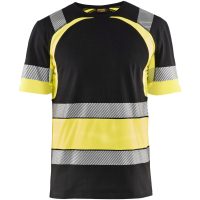 T-shirt 34211030 Svart / Hivisgul BLÅKLÄDER