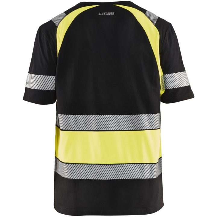 T-shirt 34211030 Svart / Hivisgul BLÅKLÄDER T-SHIRT 34211030 SVART/GUL XS – bild 2