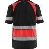 T-shirt 34211030 Svart / Hivisröd BLÅKLÄDER T-SHIRT 34211030 SVART/RÖD XS – miniatyr 2