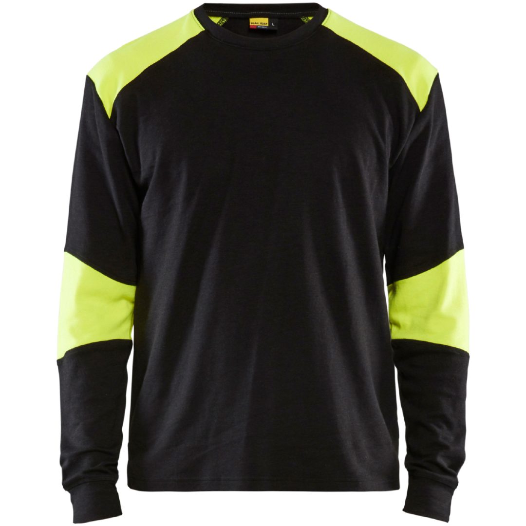 T-shirt 34571761 Marin / Hivisgul BLÅKLÄDER T-SHIRT 34571761 MARIN/GUL XS