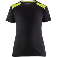 T-shirt 34791042 Svart / Hivisgul BLÅKLÄDER