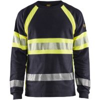 T-shirt 34841761 Marin / Hivisgul BLÅKLÄDER