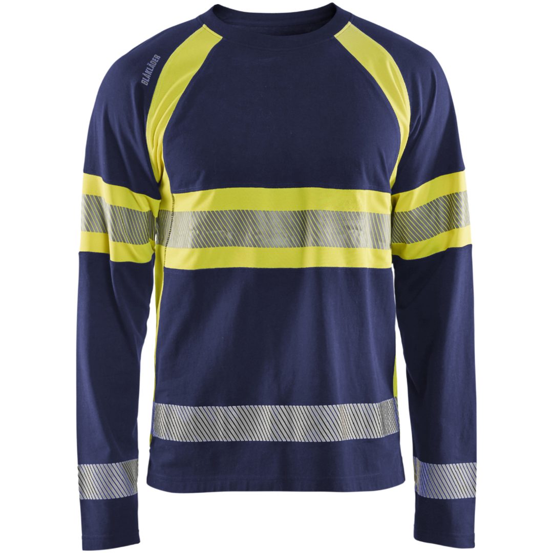 T-Shirt 35101030 Marin / Hivisgul BLÅKLÄDER T-SHIRT 35101030 MARIN/GUL XS