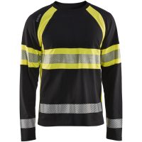 T-Shirt 35101030 Svart / Hivisgul BLÅKLÄDER