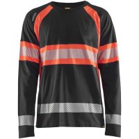 T-Shirt 35101030 Svart / Hivisröd BLÅKLÄDER
