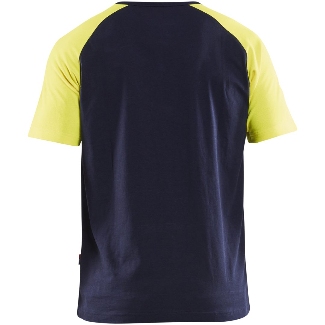 T-Shirt 35151030 Marin / Hivisgul BLÅKLÄDER T-SHIRT 35151030 MARIN/GUL XS – bild 2