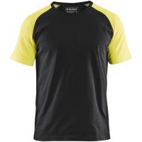T-Shirt 35151030 Svart / Hivisgul BLÅKLÄDER