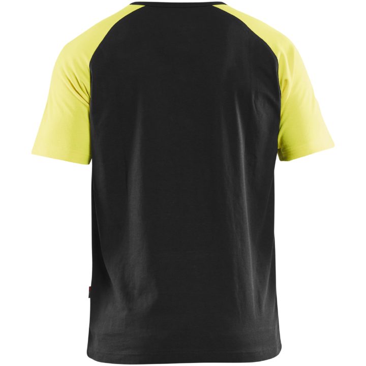 T-Shirt 35151030 Svart / Hivisgul BLÅKLÄDER T-SHIRT 35151030 SVART/GUL XS – bild 2