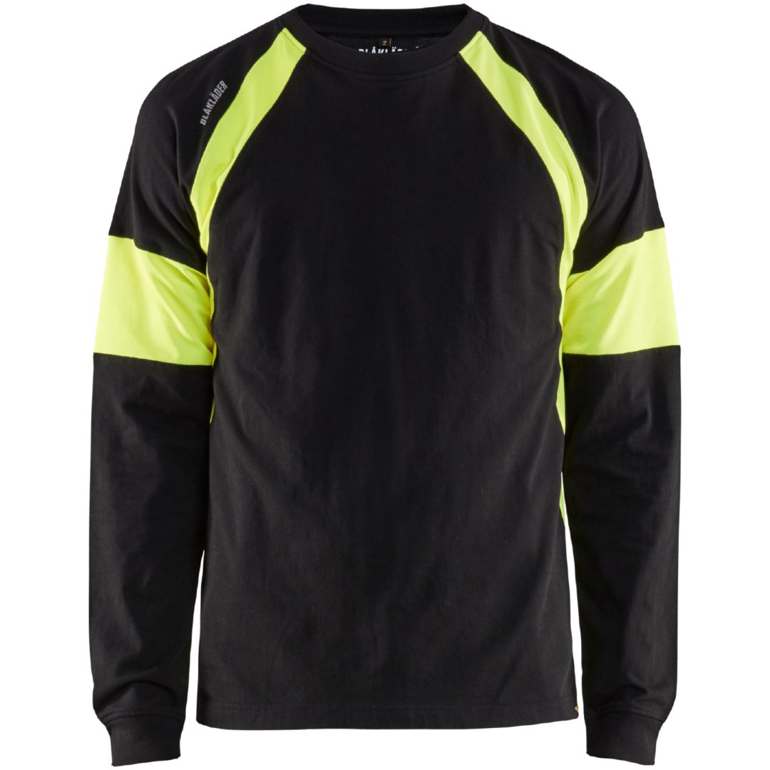 T-shirt 35201030 Svart / Hivisgul BLÅKLÄDER T-SHIRT 35201030 SVART/GUL 4XL
