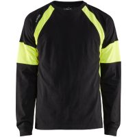T-shirt 35201030 Svart / Hivisgul BLÅKLÄDER