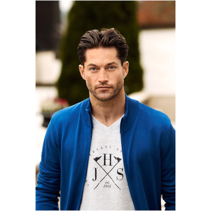 T-shirt American V Blekt blå James Harvest – bild 9