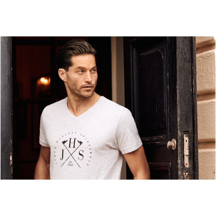T-shirt American V Blekt blå James Harvest – bild 10