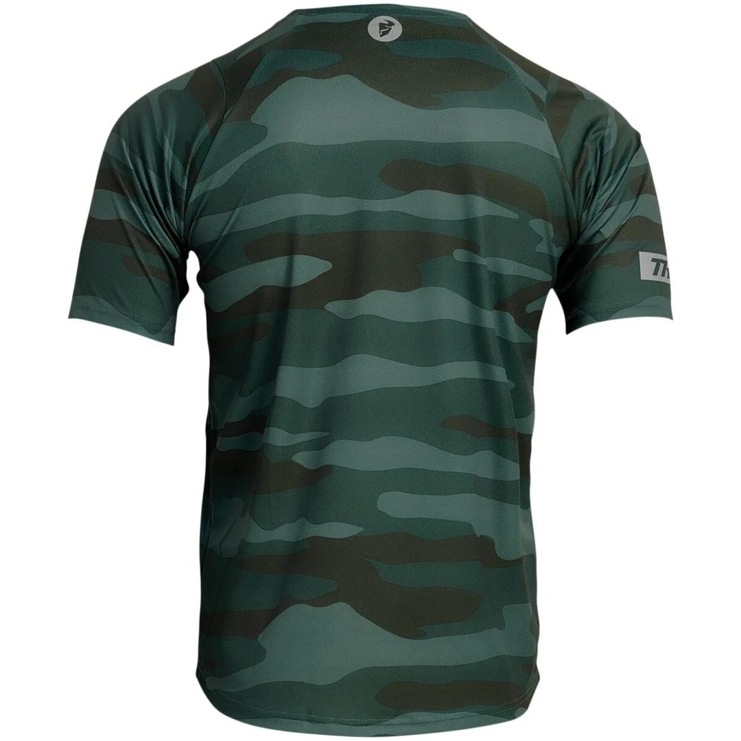 T-Shirt Assist Kortärmad Performance Grön Camo THOR XS – bild 3