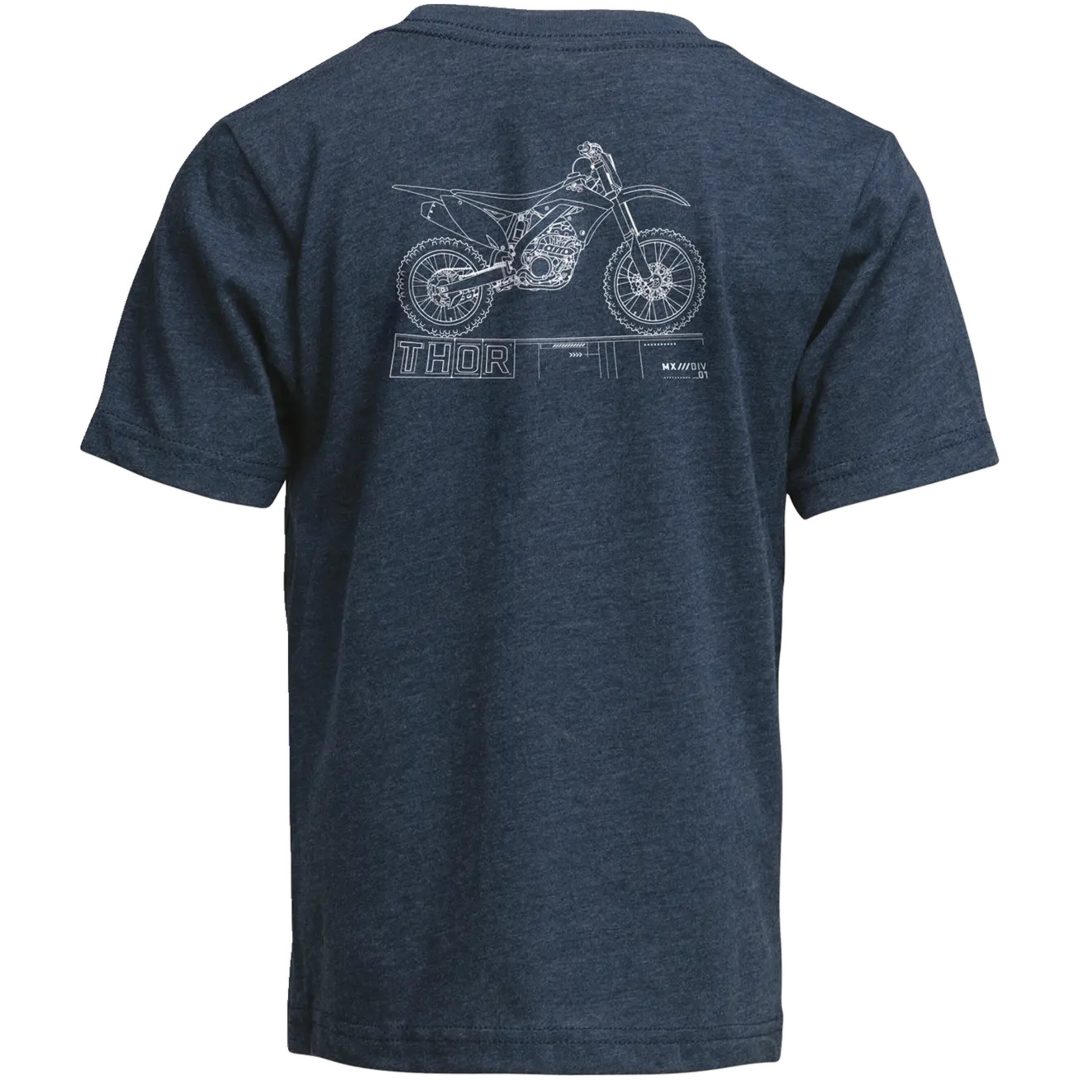 T-shirt Barn Blueprint Marinblå THOR XS – bild 2