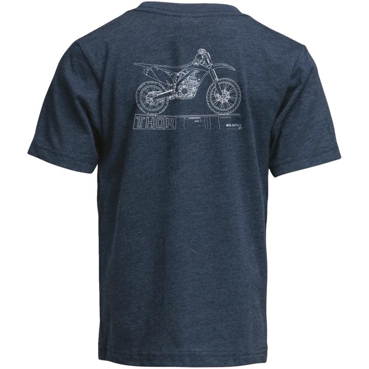 T-shirt Barn Blueprint Marinblå THOR XS – bild 2