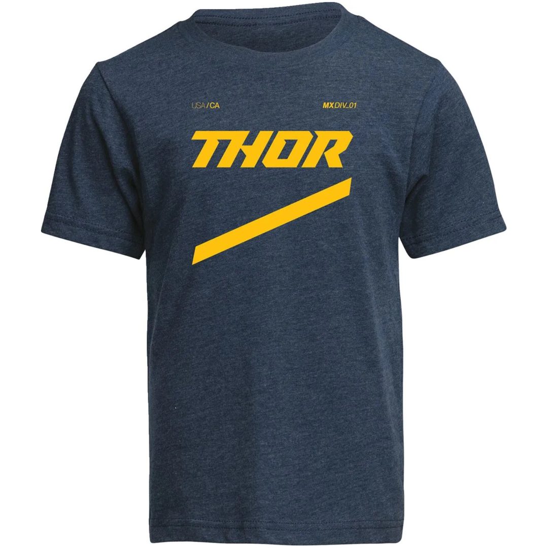 T-shirt Barn Brave Marinblå/gul THOR Small