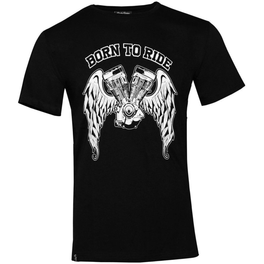 T-Shirt Born to Ride Rusty Stitches M