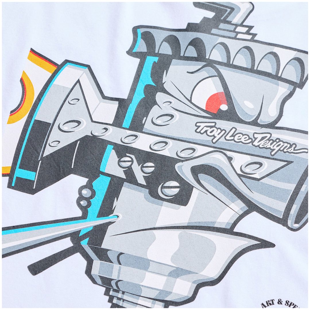 T-shirt Carb Club Vit TROY LEE DESIGNS XXL – bild 6