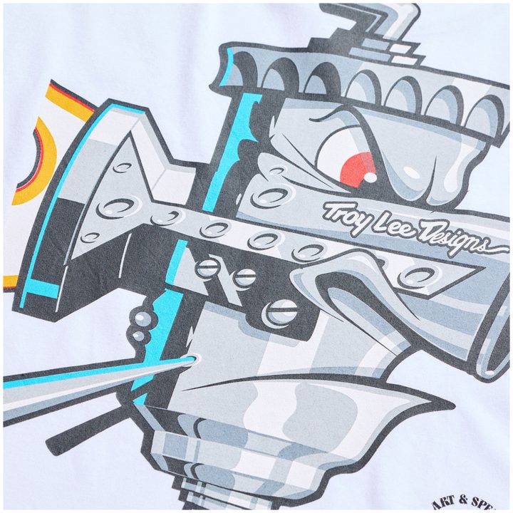 T-shirt Carb Club Vit TROY LEE DESIGNS XXL – bild 6