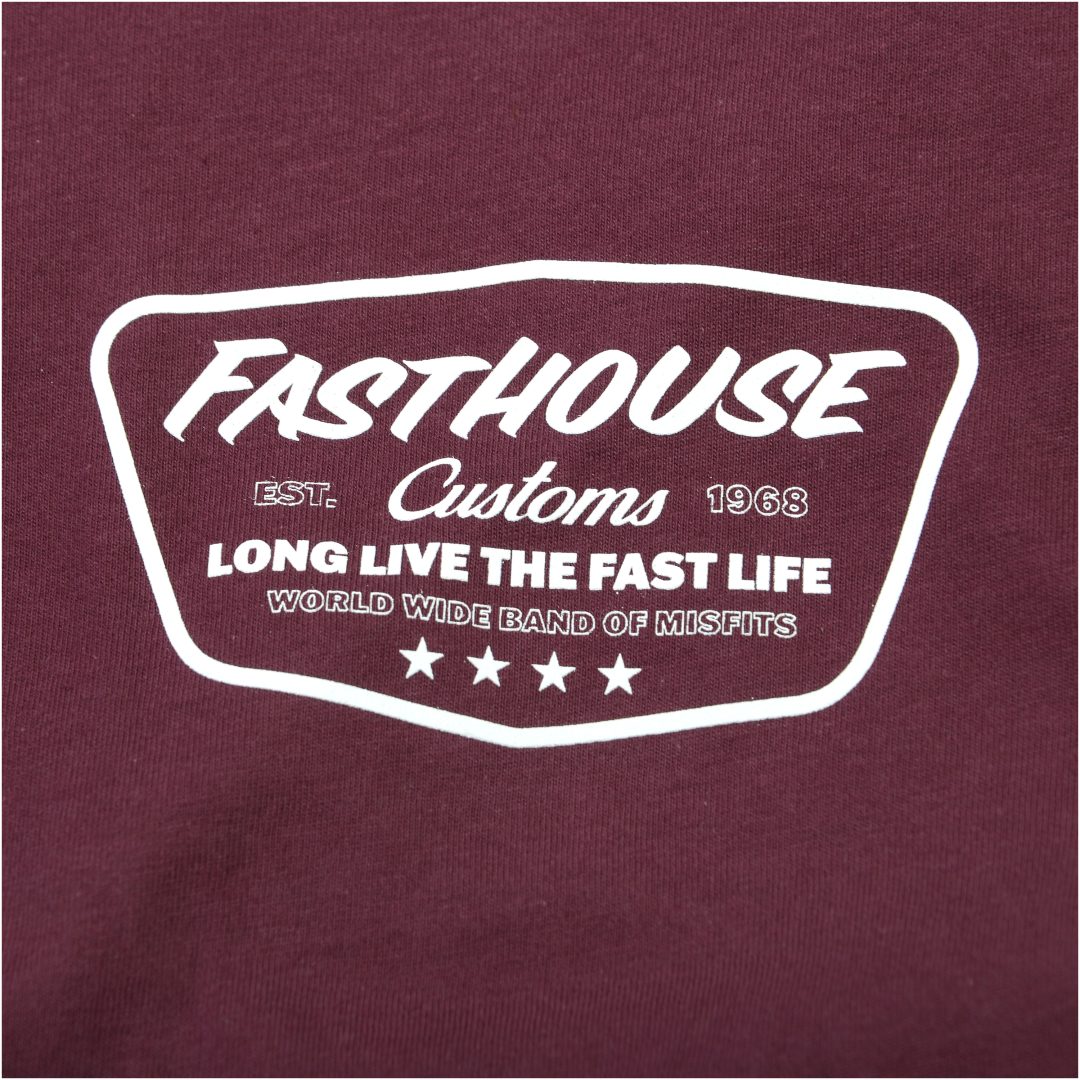 T-Shirt Crest Mörkröd Fasthouse Small