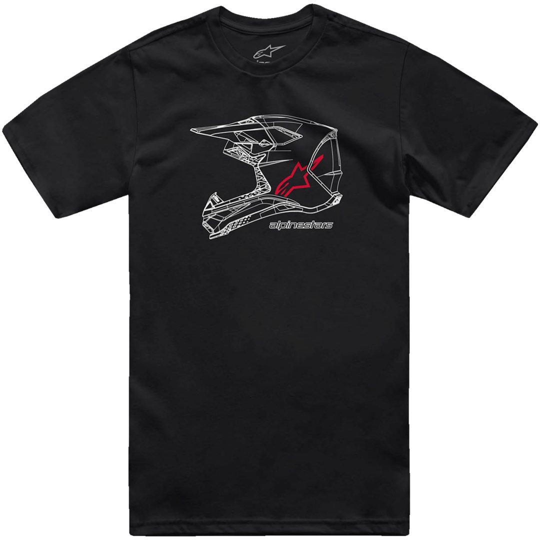 T-shirt Csf Mx Helmet Svart/Vit ALPINESTARS Medium